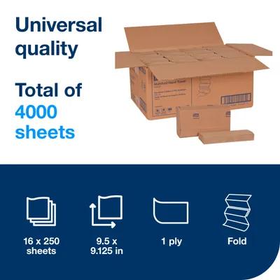 Tork Folded Paper Towel H2 9.5X9.125 IN 3.17X9.125 IN Kraft Multifold Z Embossed Refill 250 Sheets/Pack 16 Packs/Case