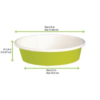 Buckaty Food Container 16 OZ Paper Green Round 45 Count/Pack 8 Packs/Case 360 Count/Case