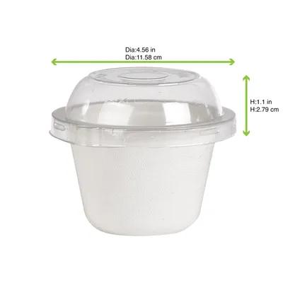 Lid Dome 4.56X1.1 IN PET Clear Round For Container Freezer Safe 50 Count/Pack 10 Packs/Case 500 Count/Case
