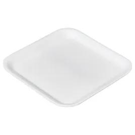 1S Meat Tray 5.25X5.25X0.5 IN Polystyrene Foam Shallow White Square Heavy 1000/Case