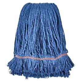 MaxiClean® Mop Head 24 OZ Blue Cotton Synthetic Fiber 4PLY Cut End Screw On 1/Each