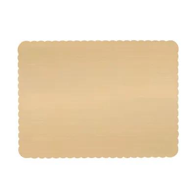 Cake Board Full Size 25.5X17.5 IN Corrugated Paperboard Gold Rectangle Scalloped Double Wall 25/Case