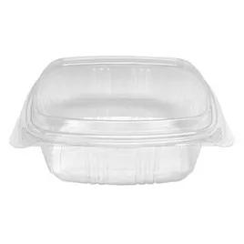 Take-Out Container Base & Lid Combo With Dome Lid 32 OZ RPET Clear Tall 200/Case