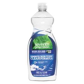 Free & Clear Unscented Manual Dish Detergent 25 FLOZ Liquid Natural 12/Case