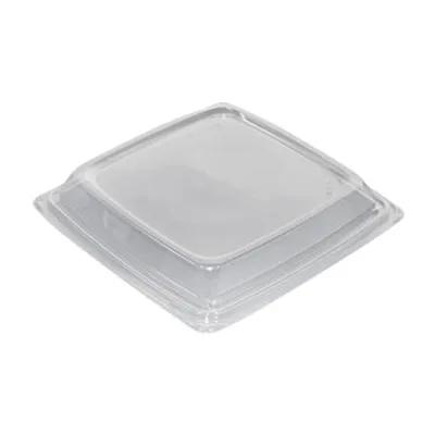 Dart® Expressions® Lid Flat 10.2X10.2X1.4 IN 1 Compartment PET Clear Square For Container Unhinged 130/Case