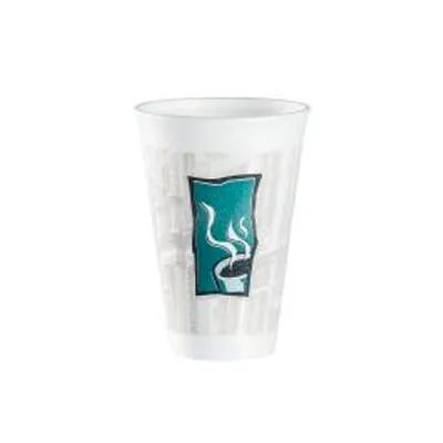 Dart® ThermoGlaze® Cup Insulated 16 OZ Polystyrene Foam Green Uptown 1000/Case