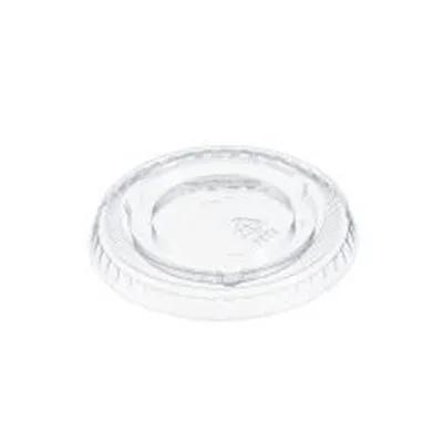 Lid Flat 2.7X0.3 IN PET Clear For Cup No Hole Not Vented 2500/Case