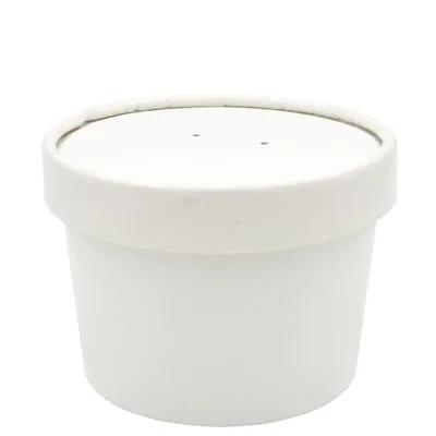 Solo® Flexstyle® Food Container Base 8 OZ Double Wall Poly-Coated Paper White Round 500/Case