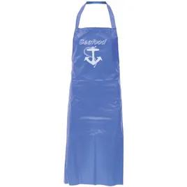 Seafood Apron 39X31 IN Royal Blue Plastic 1/Each