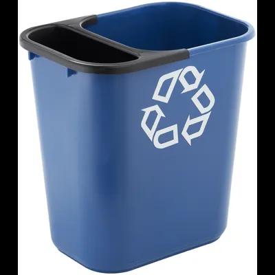 1-Stream Recycling Bin 14.75X10.5X15 IN 7 GAL 28 QT Blue Resin Deskside 12/Case