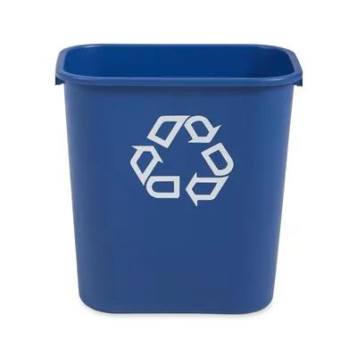 1-Stream Recycling Bin 14.75X10.5X15 IN 7 GAL 28 QT Blue Resin Deskside 12/Case