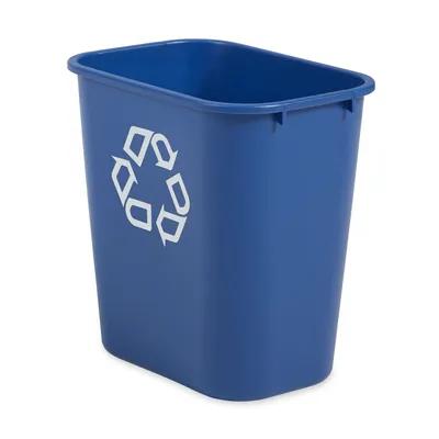 1-Stream Recycling Bin 14.75X10.5X15 IN 7 GAL 28 QT Blue Resin Deskside 12/Case