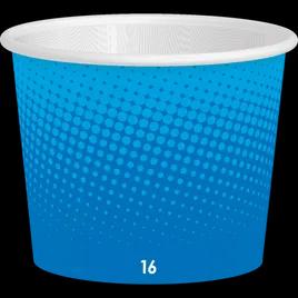 Dessert Container 16 OZ Paper Blue Round 1000/Case