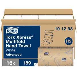 Tork Xpress Folded Paper Towel H2 9.5X9.125 IN 3.17X9.125 IN White Multifold Z Embossed Refill 200 Count/Case