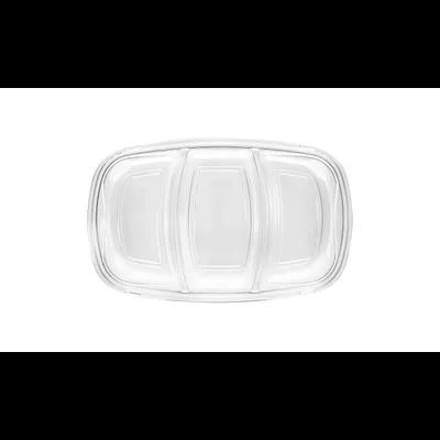 resq® Take-Out Container 9.25X5.75 IN 3 Compartment Clear Oval 300/Case