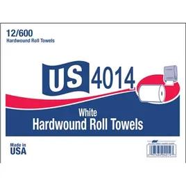 Roll Paper Towel 8IN X600FT White Hard Roll 12/Case