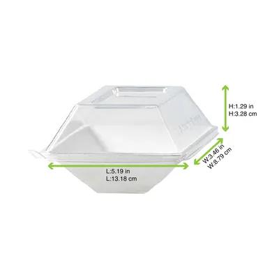 Lid Dome 5.19X3.46X1.29 IN PET Clear Rectangle For Container Freezer Safe 50 Count/Pack 2 Packs/Case 100 Count/Case