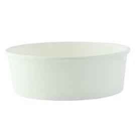 Food Container Base 20 OZ Paper White Round Microwave Safe Freezer Safe 45 Count/Pack 8 Packs/Case 360 Count/Case