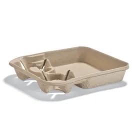 StrongHolder® Cup Carrier & Tray 9.75X8.38X1.63 IN 2 Compartment Molded Fiber Rectangle 250/Case