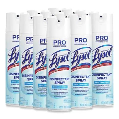 Lysol® Crisp Linen Disinfectant 19 OZ Spray 12/Case