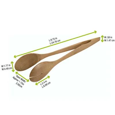 Serving Tongs 10 IN Bamboo Natural 50 Count/Case