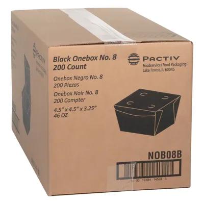 #8 46 OZ 4.5X4.5X3.3 IN Paperboard Black 200/Case