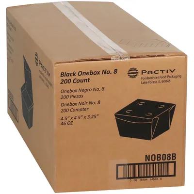 #8 46 OZ 4.5X4.5X3.3 IN Paperboard Black 200/Case