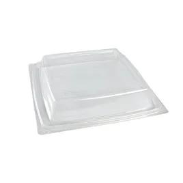 The BOTTLEBOX ® Lid Dome 9X9X1.4 IN RPET Clear Rectangle For 28 OZ Container 400/Case