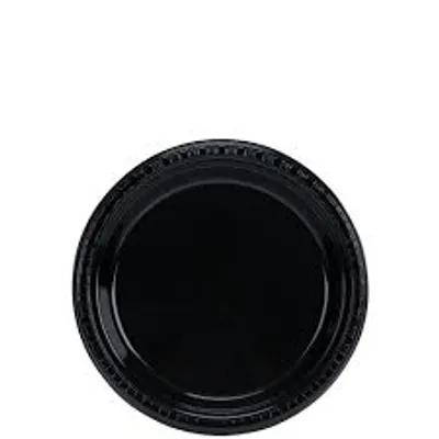 Victoria Bay Plate 7 IN Plastic Black Round 1000/Case