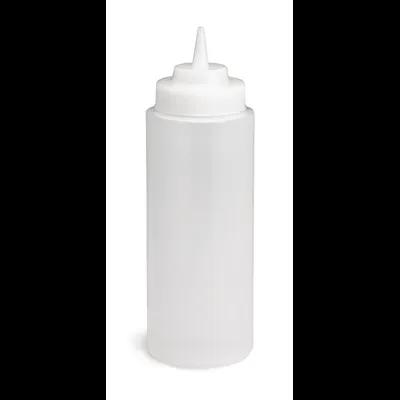 Bottle 32 OZ 3.25X10 IN PE Plastic Clear Round Wide Mouth Dishwasher Safe 1/Each