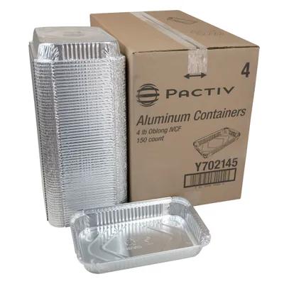 Take-Out Container Base 11.5X7.5X1.5 IN Aluminum Silver Oblong 150/Case