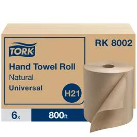 Tork Roll Paper Towel H21 7.875IN X800FT Kraft Standard Roll Embossed Refill 1.925IN Core Diameter 6 Rolls/Case