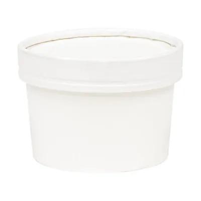 Soup Food Container Base & Lid Combo 10 OZ White Plain 250/Case