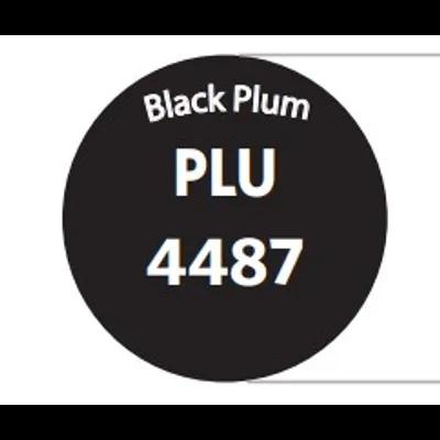 Black Plum PLU#4487 Label 1.5 IN Black White Round 500/Roll