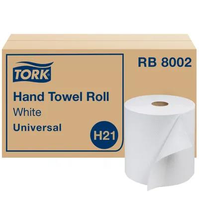 Tork Roll Paper Towel H21 7.875IN X800FT White Standard Roll Embossed Refill 1.925IN Core Diameter 6 Rolls/Case