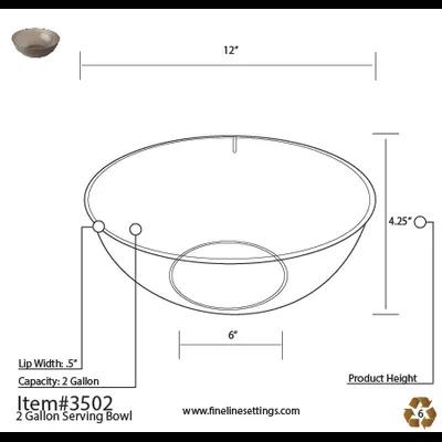 Bowl 2 GAL PS Clear 12/Case