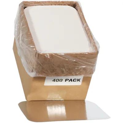 Lid Flat 8.4X6.3 IN Paperboard White Silver Rectangle For Container Laminated 500/Case