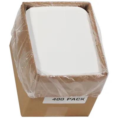 Lid Flat 8.4375X6.3125 IN Paperboard White Silver Rectangle For Container Laminated 500/Case