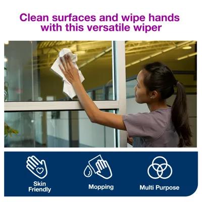 Tork Cleaning Wipe 13X12.5 IN Folded: 6.5X6.25 IN Paper White 1/4 Fold Refill Plus 90 Count/Pack 12 Packs/Case