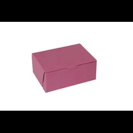Bakery Box 7X5X3 IN Kraft Paperboard Pink Rectangle Lock Corner 250/Bundle