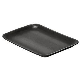 2S Meat Tray 5.75X8.25X0.63 IN Polystyrene Foam Black Rectangle 500/Case