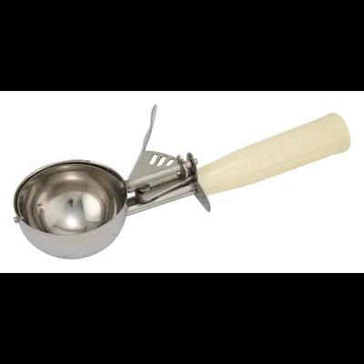 Ice Cream Disher Size 10 8.75X3.25X1.75 IN 3.75 OZ 18/8 Stainless Steel Ivory 1/Each