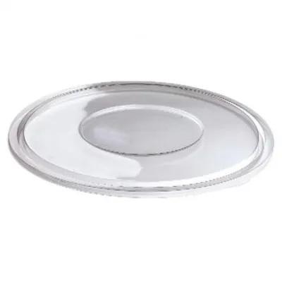 Lid Flat 9.25X0.38 IN 1 Compartment PET Clear Round For 24-32-48 OZ Bowl Unhinged 100/Case