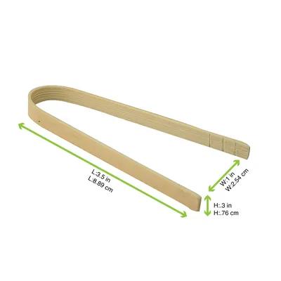 Tongs 3.5 IN Bamboo Natural 20 Count/Pack 10 Packs/Case 200 Count/Case
