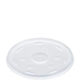 Dart® Lid Flat 4.8X0.3 IN HIPS Translucent For 32 OZ Cold Cup Identification With Hole 100 Count/Pack 10 Packs/Case