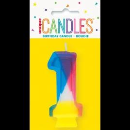 Candle Multicolor #1 6/Pack