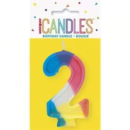 Candle Multicolor #2 6/Pack