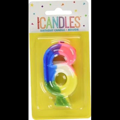 Candle Multicolor #6 6/Pack