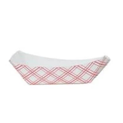 Victoria Bay Food Tray 2.5 LB Paper Red Plaid 500/Case