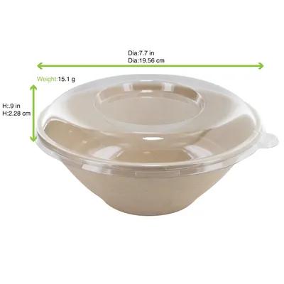 Lid PET 7.7 IN PET Clear Round For Container 125 Count/Pack 2 Packs/Case 250 Count/Case